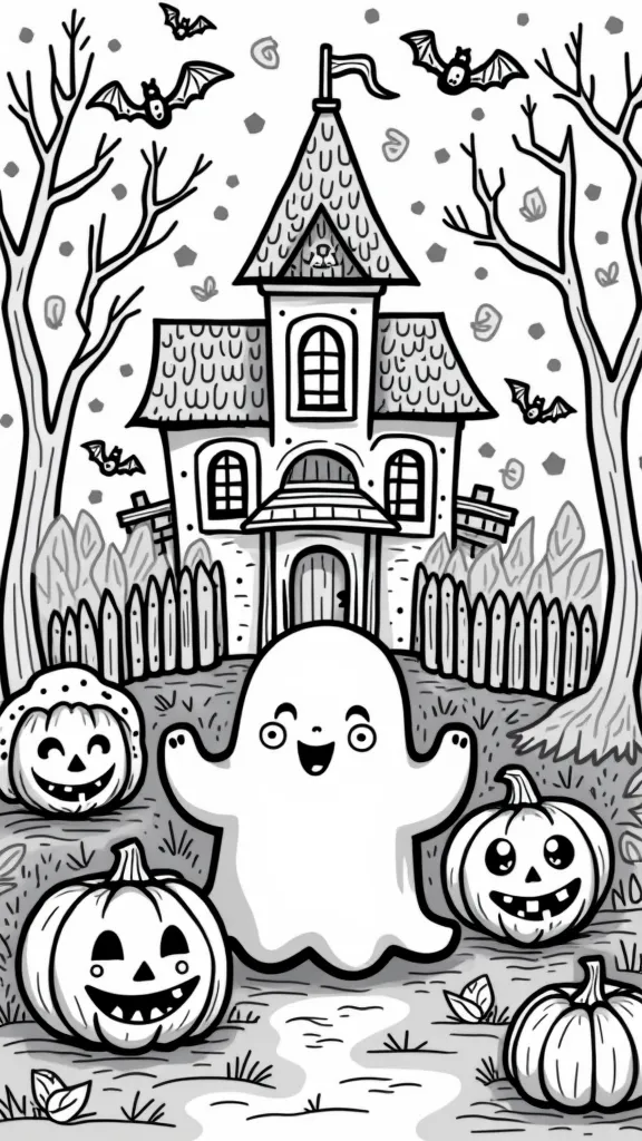 cute spooky halloween coloring pages